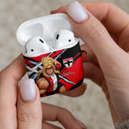 St Kilda Football Club AirPods Case Saints Muscular Mascot Graphic - Abstract Paint Splatter Art