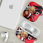 St Kilda Football Club AirPods Case Saints Muscular Mascot Graphic - Abstract Paint Splatter Art
