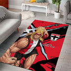 St Kilda Football Club Area Rug Saints Muscular Mascot Graphic - Abstract Paint Splatter Art