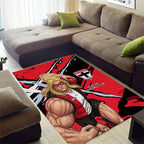 St Kilda Football Club Area Rug Saints Muscular Mascot Graphic - Abstract Paint Splatter Art