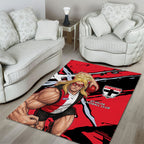 St Kilda Football Club Area Rug Saints Muscular Mascot Graphic - Abstract Paint Splatter Art