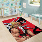 St Kilda Football Club Area Rug Saints Muscular Mascot Graphic - Abstract Paint Splatter Art