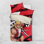 St Kilda Football Club Bedding Set Saints Muscular Mascot Graphic - Abstract Paint Splatter Art