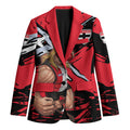 St Kilda Football Club Blazer Saints Muscular Mascot Graphic - Abstract Paint Splatter Art