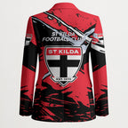 St Kilda Football Club Blazer Saints Muscular Mascot Graphic - Abstract Paint Splatter Art