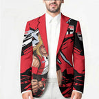 St Kilda Football Club Blazer Saints Muscular Mascot Graphic - Abstract Paint Splatter Art