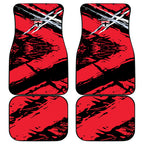 St Kilda Football Club Car Mats Saints Muscular Mascot Graphic - Abstract Paint Splatter Art