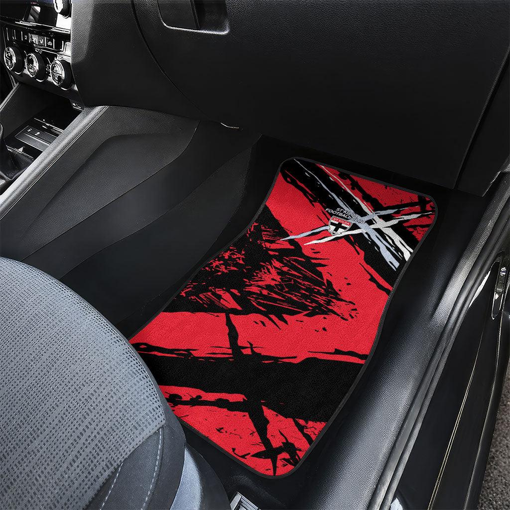St Kilda Football Club Car Mats Saints Muscular Mascot Graphic - Abstract Paint Splatter Art
