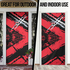 St Kilda Football Club Door Cover Saints Muscular Mascot Graphic - Abstract Paint Splatter Art