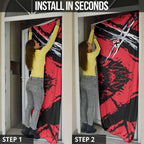 St Kilda Football Club Door Cover Saints Muscular Mascot Graphic - Abstract Paint Splatter Art