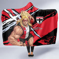 St Kilda Football Club Hooded Blanket Saints Muscular Mascot Graphic - Abstract Paint Splatter Art
