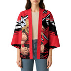 St Kilda Football Club Kimono Saints Muscular Mascot Graphic - Abstract Paint Splatter Art