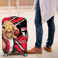 St Kilda Football Club Luggage Cover Saints Muscular Mascot Graphic - Abstract Paint Splatter Art