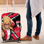 St Kilda Football Club Luggage Cover Saints Muscular Mascot Graphic - Abstract Paint Splatter Art