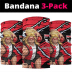 St Kilda Football Club Neck Gaiter Saints Muscular Mascot Graphic - Abstract Paint Splatter Art