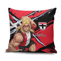 St Kilda Football Club Pillow Cover Saints Muscular Mascot Graphic - Abstract Paint Splatter Art