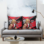 St Kilda Football Club Pillow Cover Saints Muscular Mascot Graphic - Abstract Paint Splatter Art