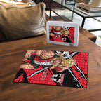 St Kilda Football Club Puzzle Saints Muscular Mascot Graphic - Abstract Paint Splatter Art