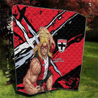 St Kilda Football Club Quilt Saints Muscular Mascot Graphic - Abstract Paint Splatter Art