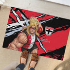 St Kilda Football Club Rubber Doormat Saints Muscular Mascot Graphic - Abstract Paint Splatter Art