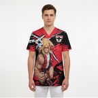 St Kilda Football Club Scrub Top Saints Muscular Mascot Graphic - Abstract Paint Splatter Art