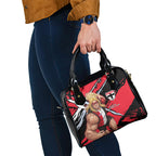 St Kilda Football Club Shoulder Handbag Saints Muscular Mascot Graphic - Abstract Paint Splatter Art