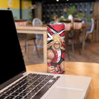 St Kilda Football Club Skinny Tumbler Saints Muscular Mascot Graphic - Abstract Paint Splatter Art