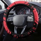 St Kilda Football Club Steering Wheel Cover Saints Muscular Mascot Graphic - Abstract Paint Splatter Art