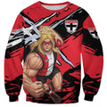 St Kilda Football Club Sweatshirt Saints Muscular Mascot Graphic - Abstract Paint Splatter Art