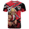 St Kilda Football Club T Shirt Saints Muscular Mascot Graphic - Abstract Paint Splatter Art