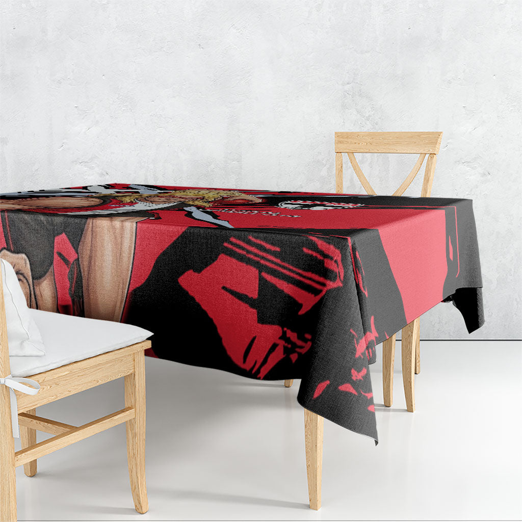 St Kilda Football Club Tablecloth Saints Muscular Mascot Graphic - Abstract Paint Splatter Art
