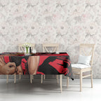 St Kilda Football Club Tablecloth Saints Muscular Mascot Graphic - Abstract Paint Splatter Art