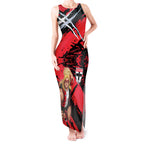 St Kilda Football Club Tank Maxi Dress Saints Muscular Mascot Graphic - Abstract Paint Splatter Art