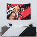 St Kilda Football Club Tapestry Saints Muscular Mascot Graphic - Abstract Paint Splatter Art