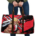 St Kilda Football Club Travel Bag Saints Muscular Mascot Graphic - Abstract Paint Splatter Art