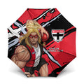 St Kilda Football Club Umbrella Saints Muscular Mascot Graphic - Abstract Paint Splatter Art