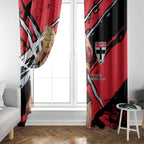 St Kilda Football Club Window Curtain Saints Muscular Mascot Graphic - Abstract Paint Splatter Art