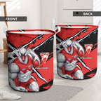 Sydney Swans Football Club Laundry Basket Swans Muscular Mascot Graphic - Abstract Paint Splatter Art
