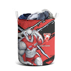 Sydney Swans Football Club Laundry Basket Swans Muscular Mascot Graphic - Abstract Paint Splatter Art