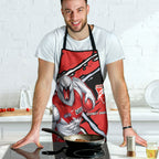Sydney Swans Football Club Apron Swans Muscular Mascot Graphic - Abstract Paint Splatter Art