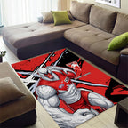 Sydney Swans Football Club Area Rug Swans Muscular Mascot Graphic - Abstract Paint Splatter Art