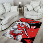 Sydney Swans Football Club Area Rug Swans Muscular Mascot Graphic - Abstract Paint Splatter Art