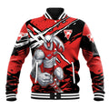 Sydney Swans Football Club Baseball Jacket Swans Muscular Mascot Graphic - Abstract Paint Splatter Art