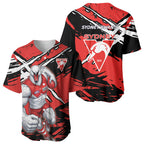 Sydney Swans Football Club Baseball Jersey Swans Muscular Mascot Graphic - Abstract Paint Splatter Art