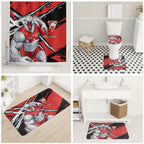 Sydney Swans Football Club Bathroom Set Swans Muscular Mascot Graphic - Abstract Paint Splatter Art