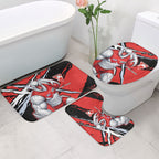Sydney Swans Football Club Bathroom Set Swans Muscular Mascot Graphic - Abstract Paint Splatter Art