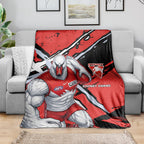 Sydney Swans Football Club Blanket Swans Muscular Mascot Graphic - Abstract Paint Splatter Art