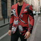 Sydney Swans Football Club Blazer Swans Muscular Mascot Graphic - Abstract Paint Splatter Art