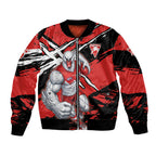 Sydney Swans Football Club Bomber Jacket Swans Muscular Mascot Graphic - Abstract Paint Splatter Art