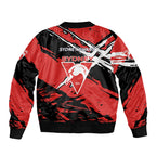 Sydney Swans Football Club Bomber Jacket Swans Muscular Mascot Graphic - Abstract Paint Splatter Art